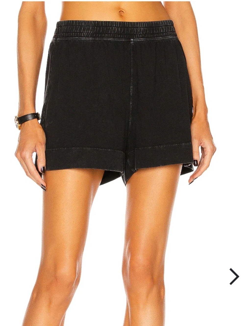 Beyond Yoga Size Small Sweat Set Boyfriend Black Elastic-Waist Casual Shorts